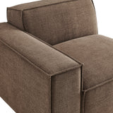 Restore Mocha Performance Fabric Upholstered Left-Facing Modular Lounge Chair
