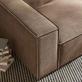 Restore Mocha Performance Fabric Upholstered Left-Facing Modular Lounge Chair