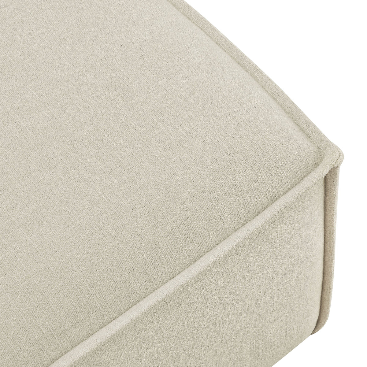 Restore Ecru Performance Fabric Upholstered Modular Ottoman