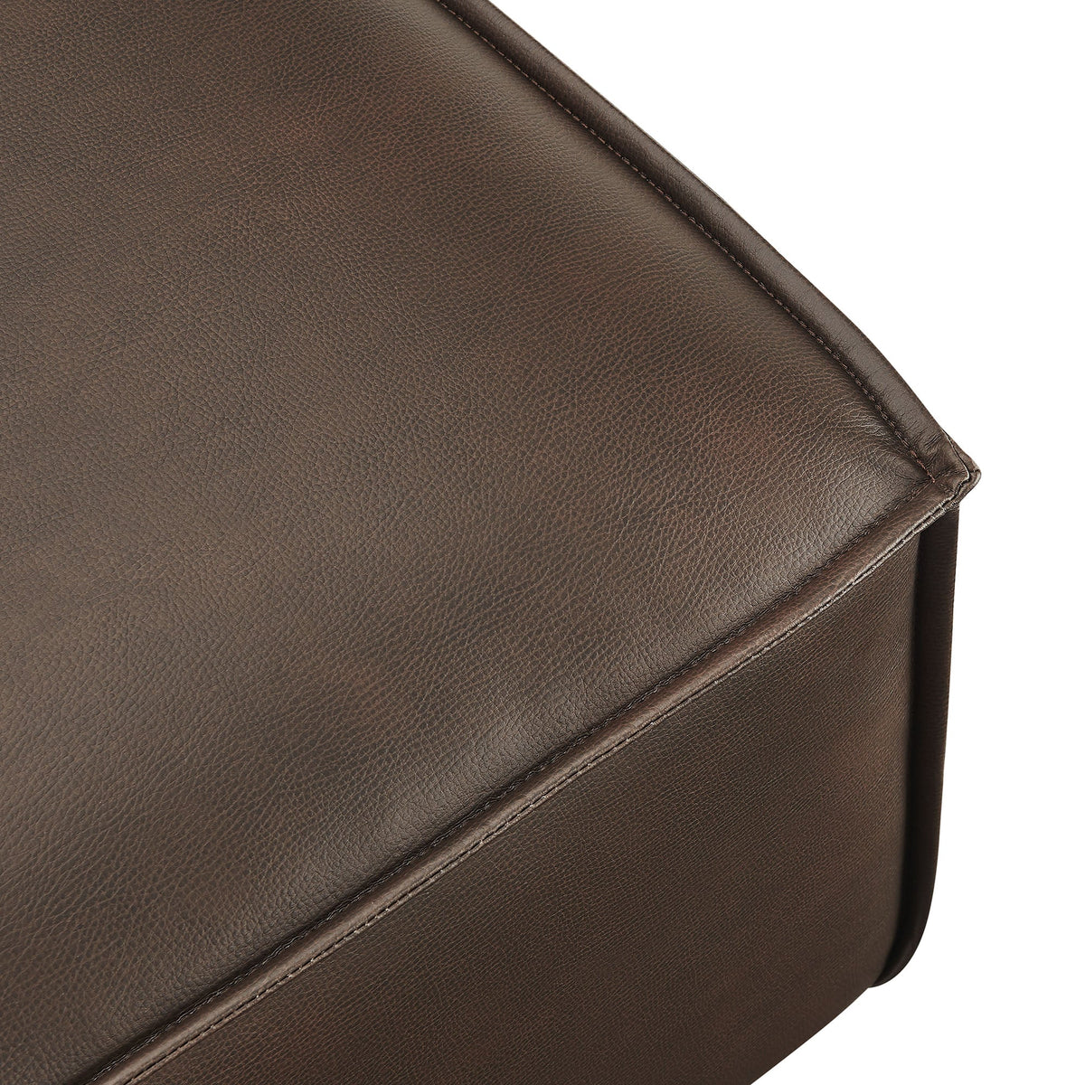 Restore Espresso Vegan Leather Modular Ottoman