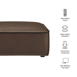 Restore Espresso Vegan Leather Modular Ottoman