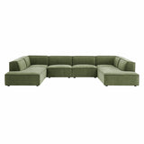 Restore Foliage 6-Piece Performance Fabric Upholstered U-Shaped Sectional Sofa