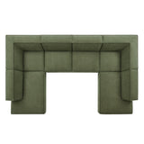 Restore Foliage 6-Piece Performance Fabric Upholstered U-Shaped Sectional Sofa