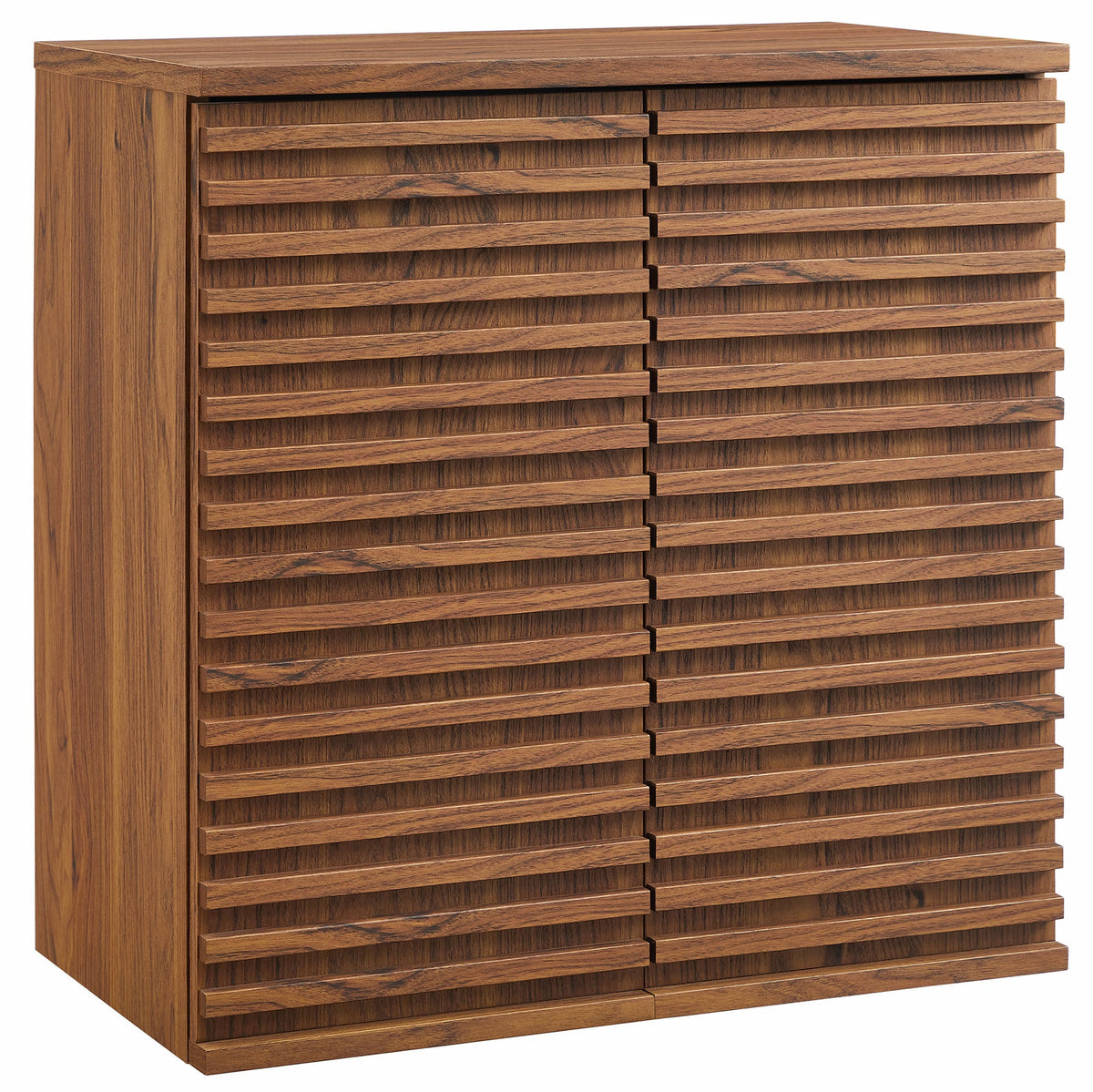 Render Walnut Wall Mounted Bathroom Cabinet