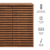 Render Walnut Wall Mounted Bathroom Cabinet