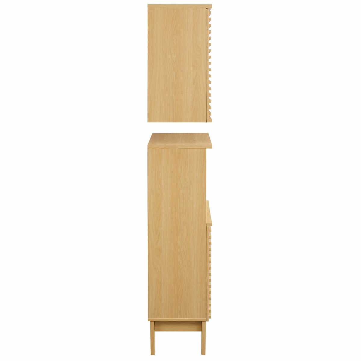 Render Oak Bathroom Cabinet Set