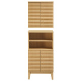 Render Oak Bathroom Cabinet Set
