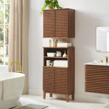 Render Walnut Bathroom Cabinet Set