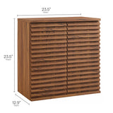 Render Walnut Bathroom Cabinet Set