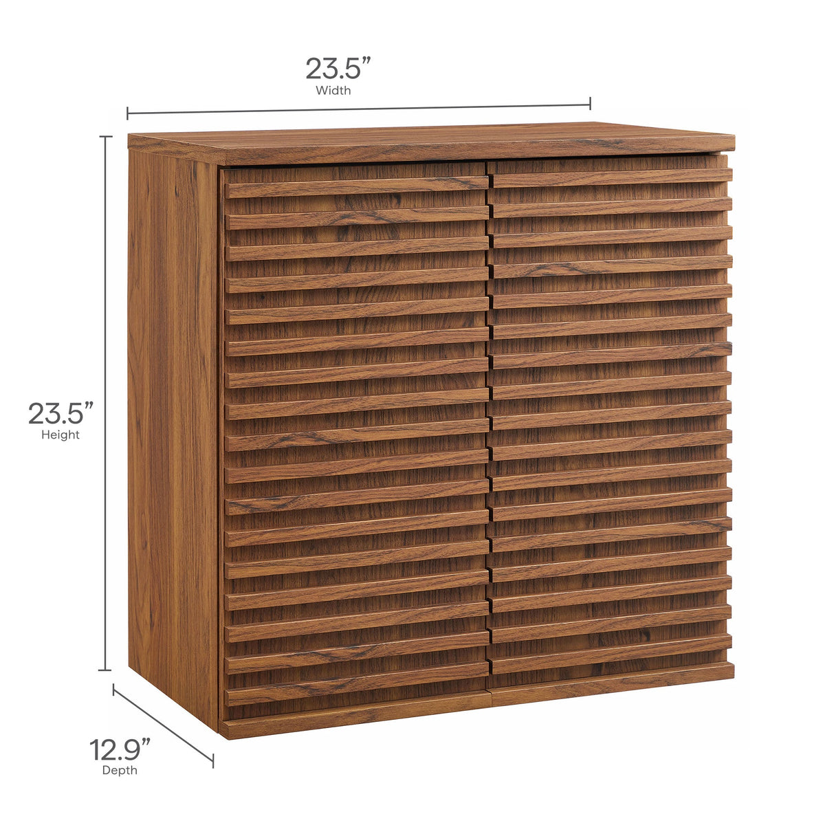 Render Walnut Bathroom Cabinet Set