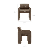 Daven Mocha Fabric Upholstered Dining Chair