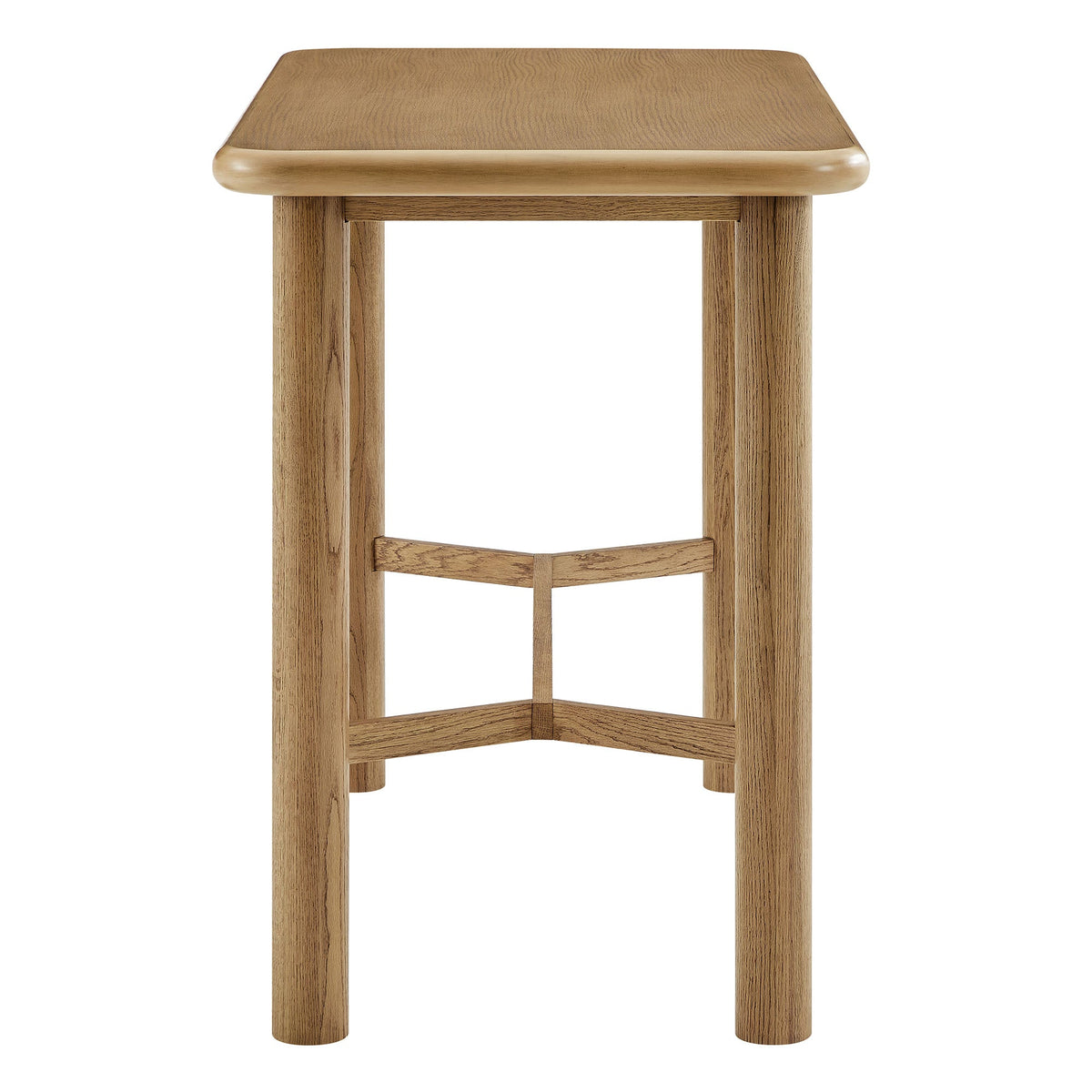 Alvia Weathered Rectangular 60" Oak Wood Bar Table