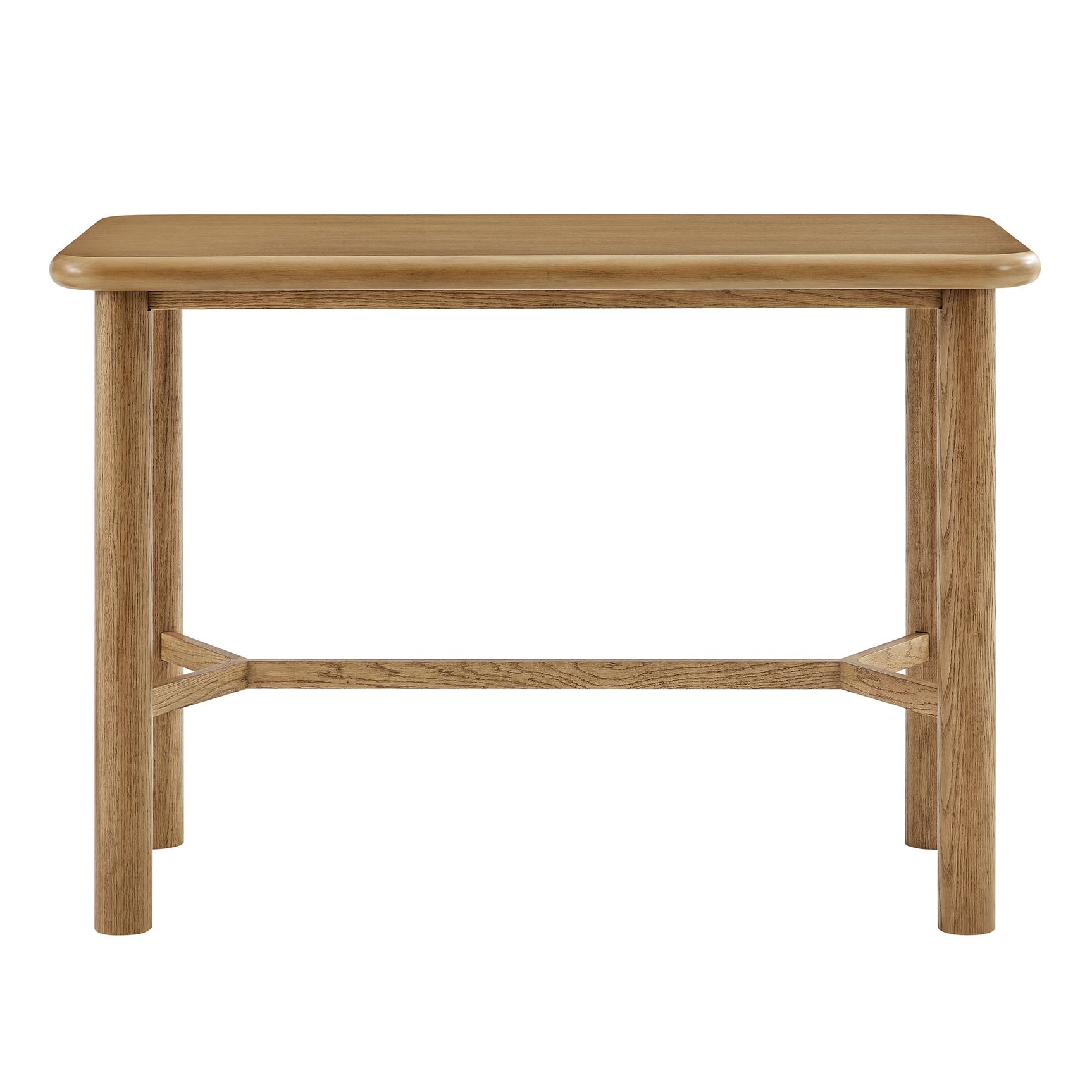 Alvia Weathered Rectangular 60" Oak Wood Bar Table