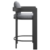 Tahoe Gray Outdoor Patio Aluminum Bar Chair
