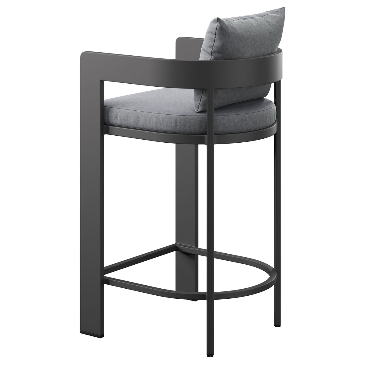 Tahoe Gray Outdoor Patio Aluminum Bar Chair