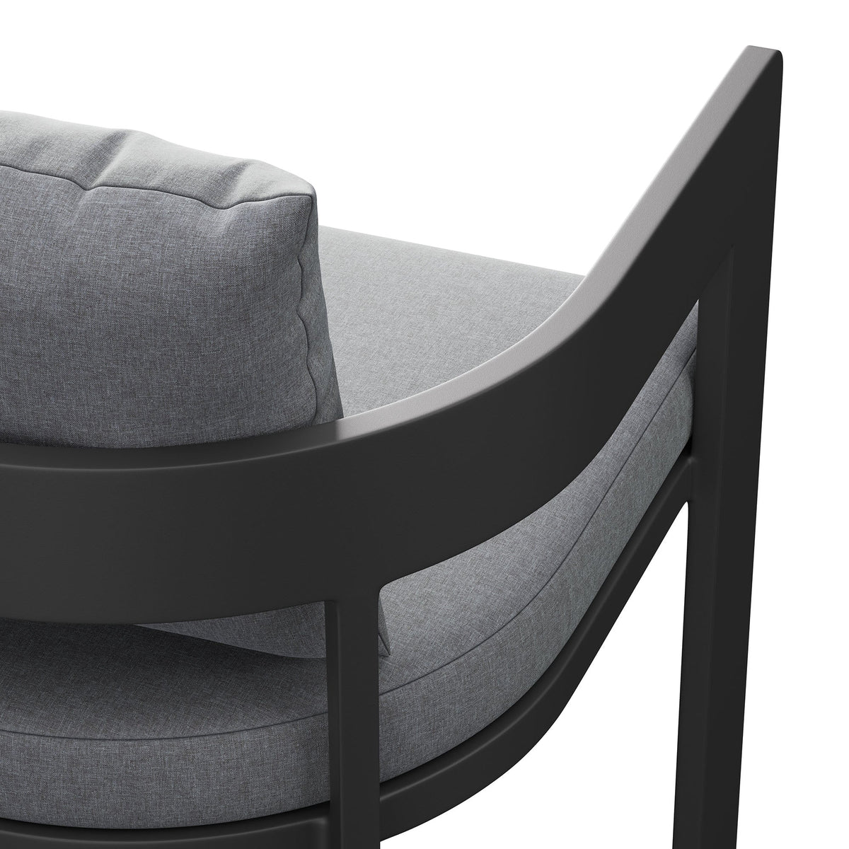 Tahoe Gray Outdoor Patio Aluminum Bar Chair