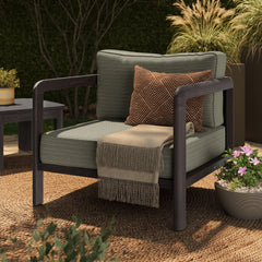 Kona Dark Brown Ash Outdoor Teak Wood Armchair