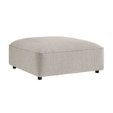 Auren Fog Lattice Bouclé Upholstered Ottoman