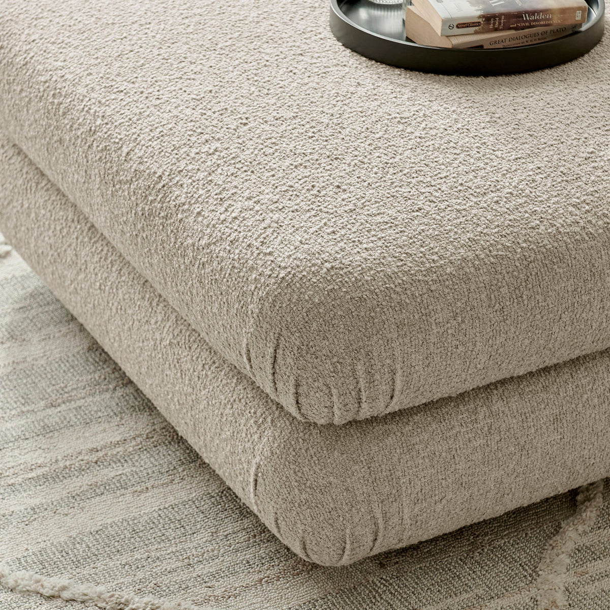 Jubilee Linen Upholstered Ottoman