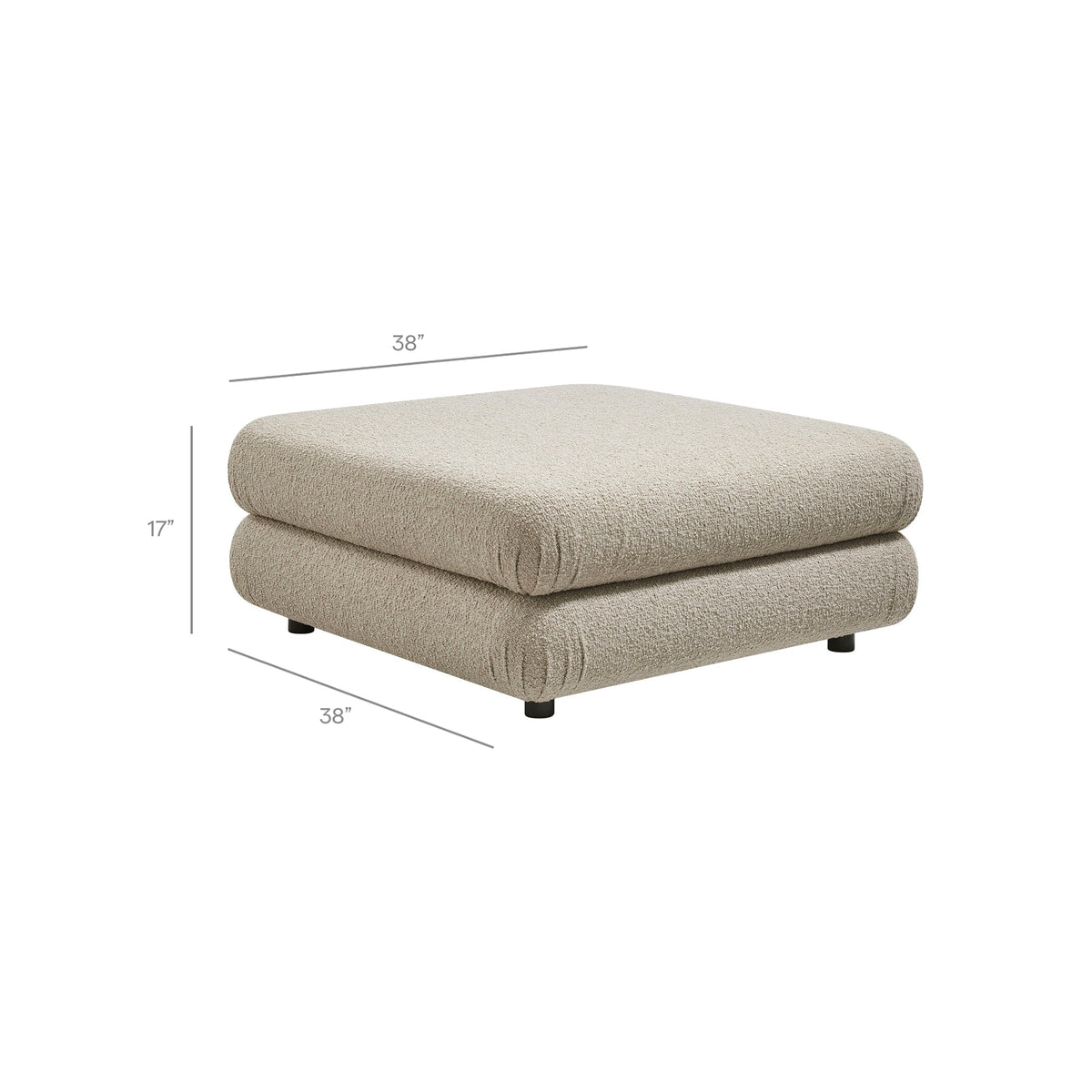 Jubilee Linen 4-Piece Upholstered Modular Sofa Set