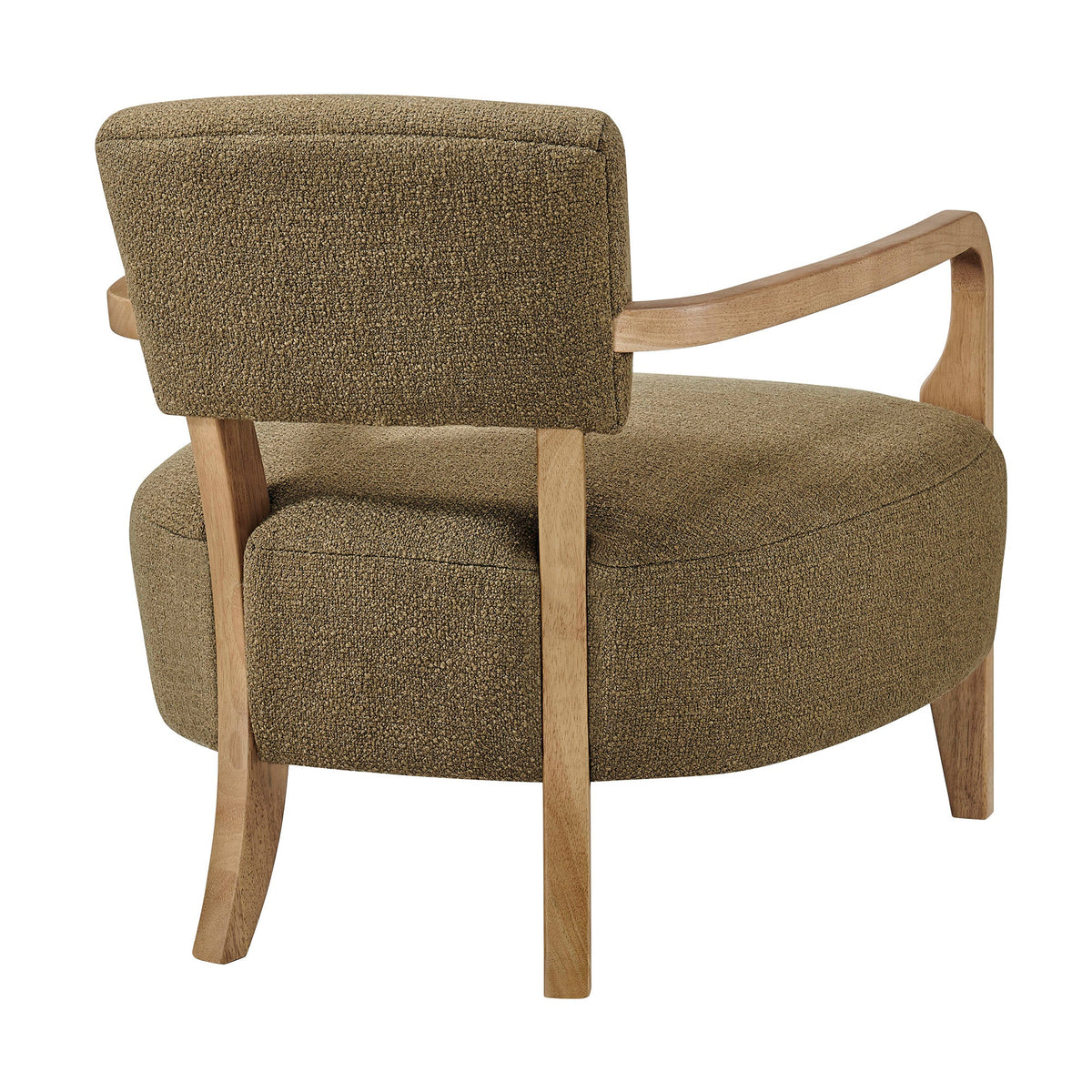 Zinnia Olive Linen Blend Accent Chair