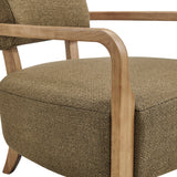 Zinnia Olive Linen Blend Accent Chair
