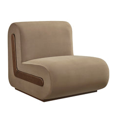 Denby Taupe Performance Velvet Accent Chair - Ornate Home