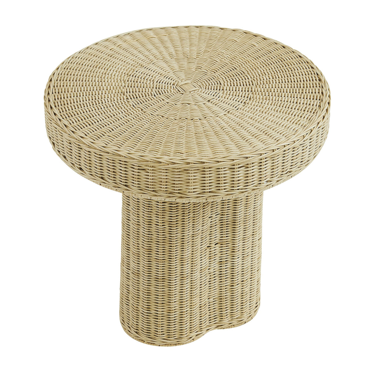 Sarova Natural 20 Inch Rattan Pedestal Side Table