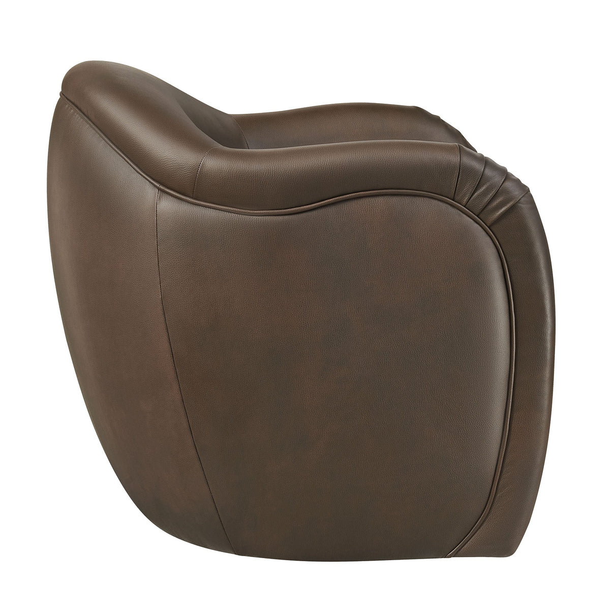 Compose Espresso Barrel Vegan Leather Accent Chair