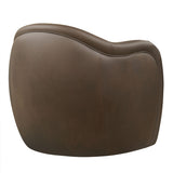 Compose Espresso Barrel Vegan Leather Accent Chair