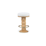 Nio White Mist/Natural Swivel Counter Stool