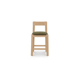 Oli Dark Green/Natural Counter Stool