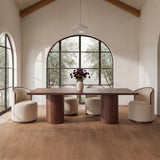 Rossi Stripe/Natural Swivel Dining Chair