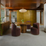 Rossi Berry/Natural Swivel Dining Chair