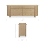 Loren Natural 6 Drawer Dresser
