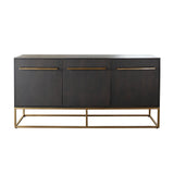 Encore Grey Oak Metal Sideboard - Ornate Home