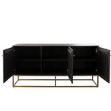 Encore Grey Oak Metal Sideboard - Ornate Home