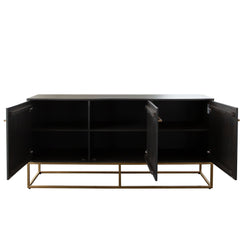 Encore Grey Oak Metal Sideboard - Ornate Home