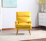 EOS Yellow Accent Chair with Ottoman - Ornate Home