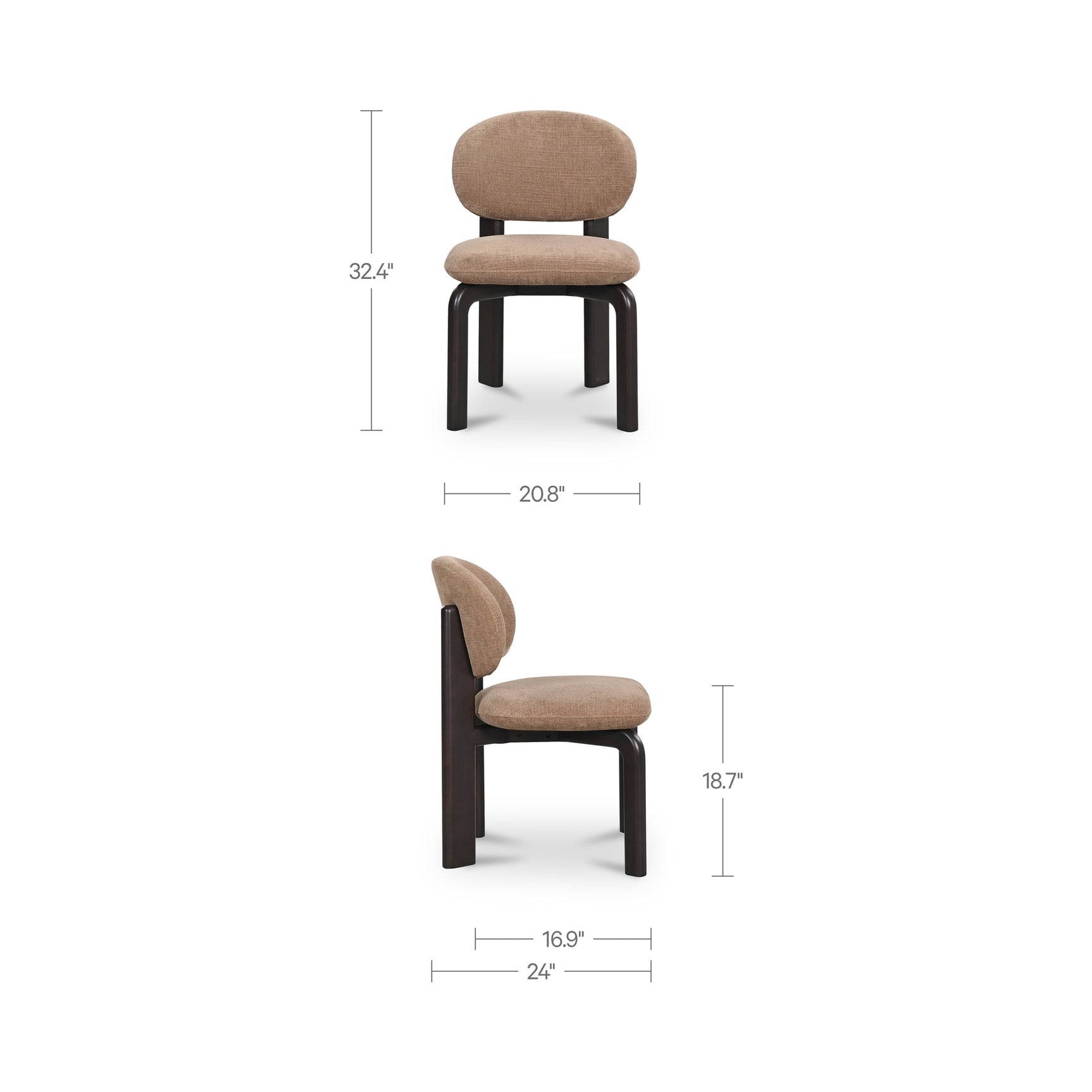 Sami Brown/Black Dining Chair (Set of 2)