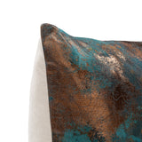 EQ Onara Teal/Antique Bronze 22x22 Throw Pillow (Set of 2) - Ornate Home