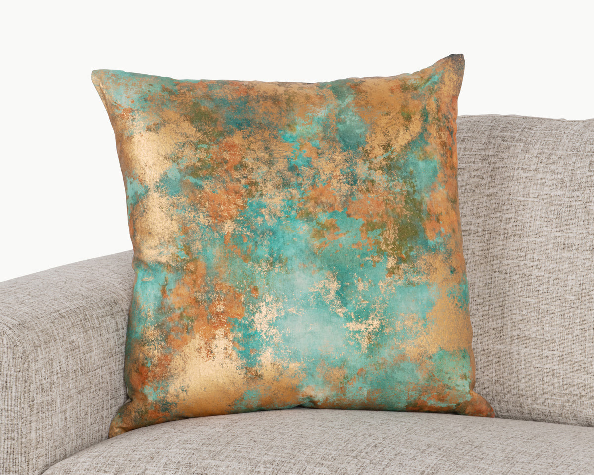 EQ Onara Turquoise Copper 22x22 Throw Pillow (Set of 2) - Ornate Home