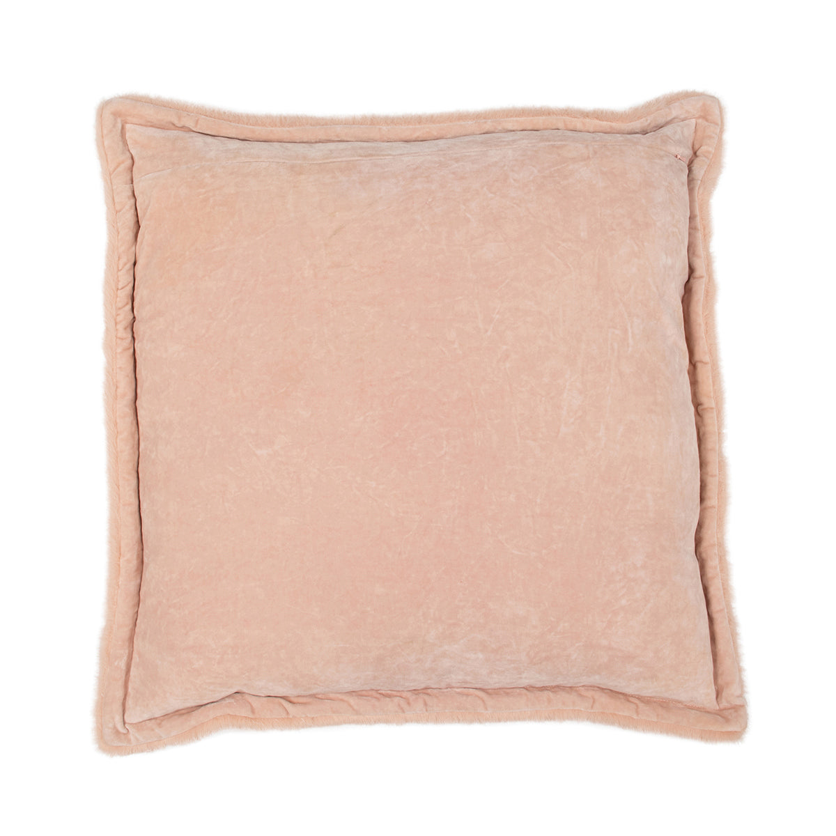 EQ Taiga Peach Faux Fur Multiple Sizes Throw Pillow (Set of 2) - Ornate Home