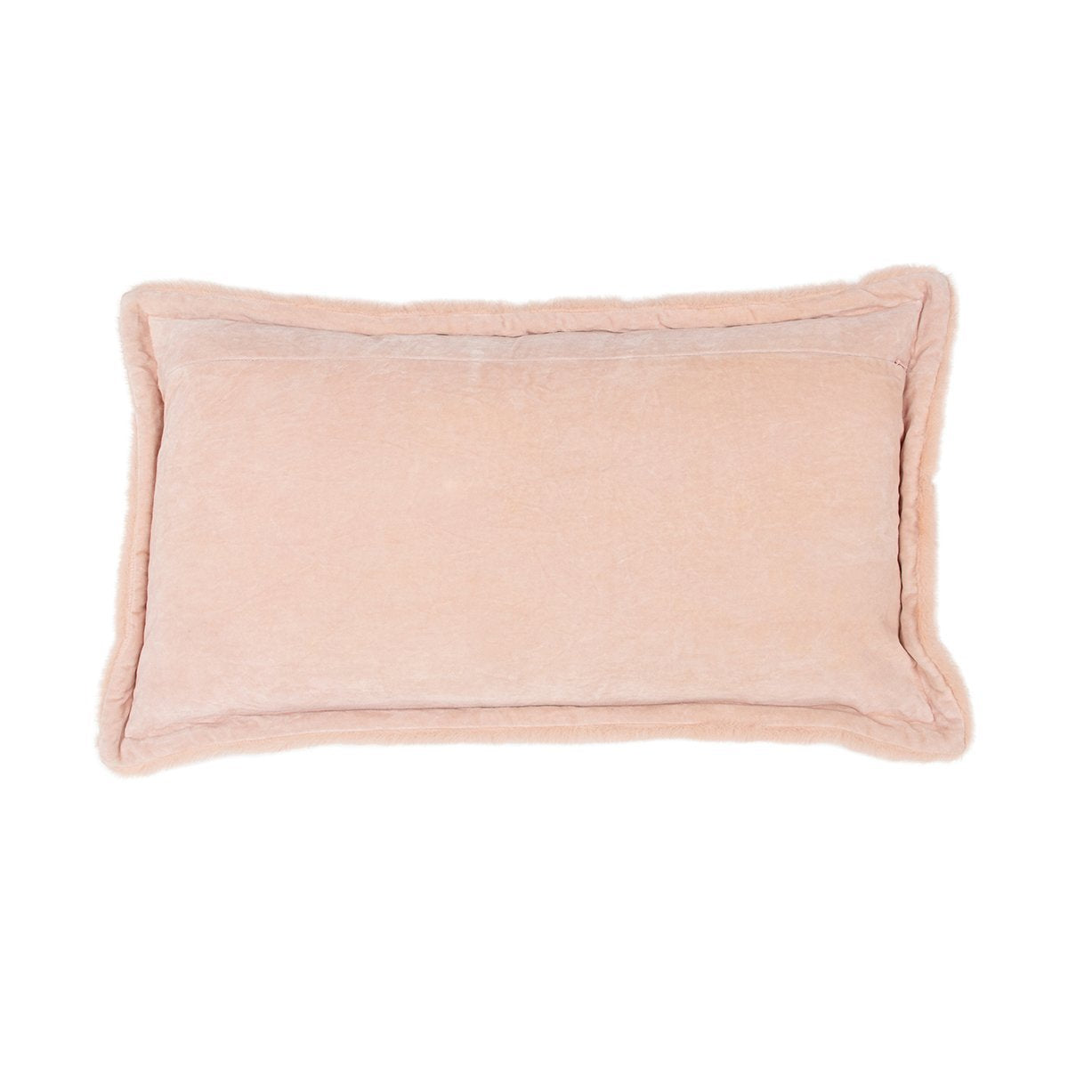 EQ Taiga Peach Faux Fur Multiple Sizes Throw Pillow (Set of 2) - Ornate Home