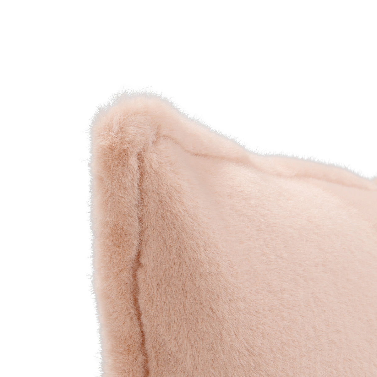EQ Taiga Peach Faux Fur Multiple Sizes Throw Pillow (Set of 2) - Ornate Home
