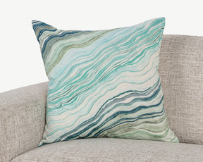 EQ Zircon Blue Multi 22x22 Throw Pillow - Ornate Home