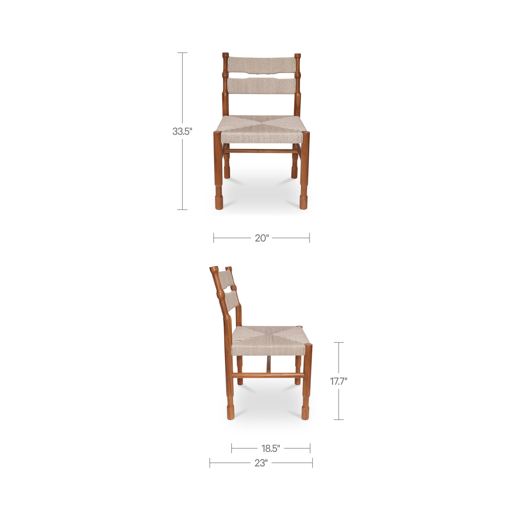 Raf Natural Outdoor Dining Chair (Set of 2)