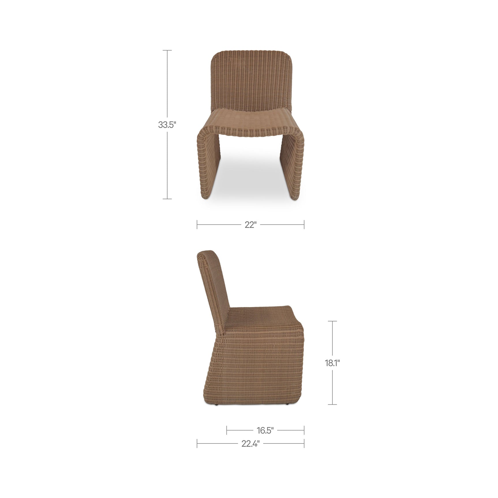 Ella Natural Outdoor Dining Chair (Set of 2)