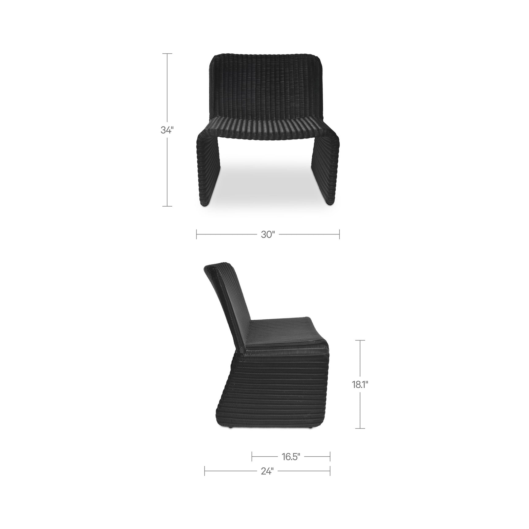 Ella Charcoal Outdoor Accent Chair