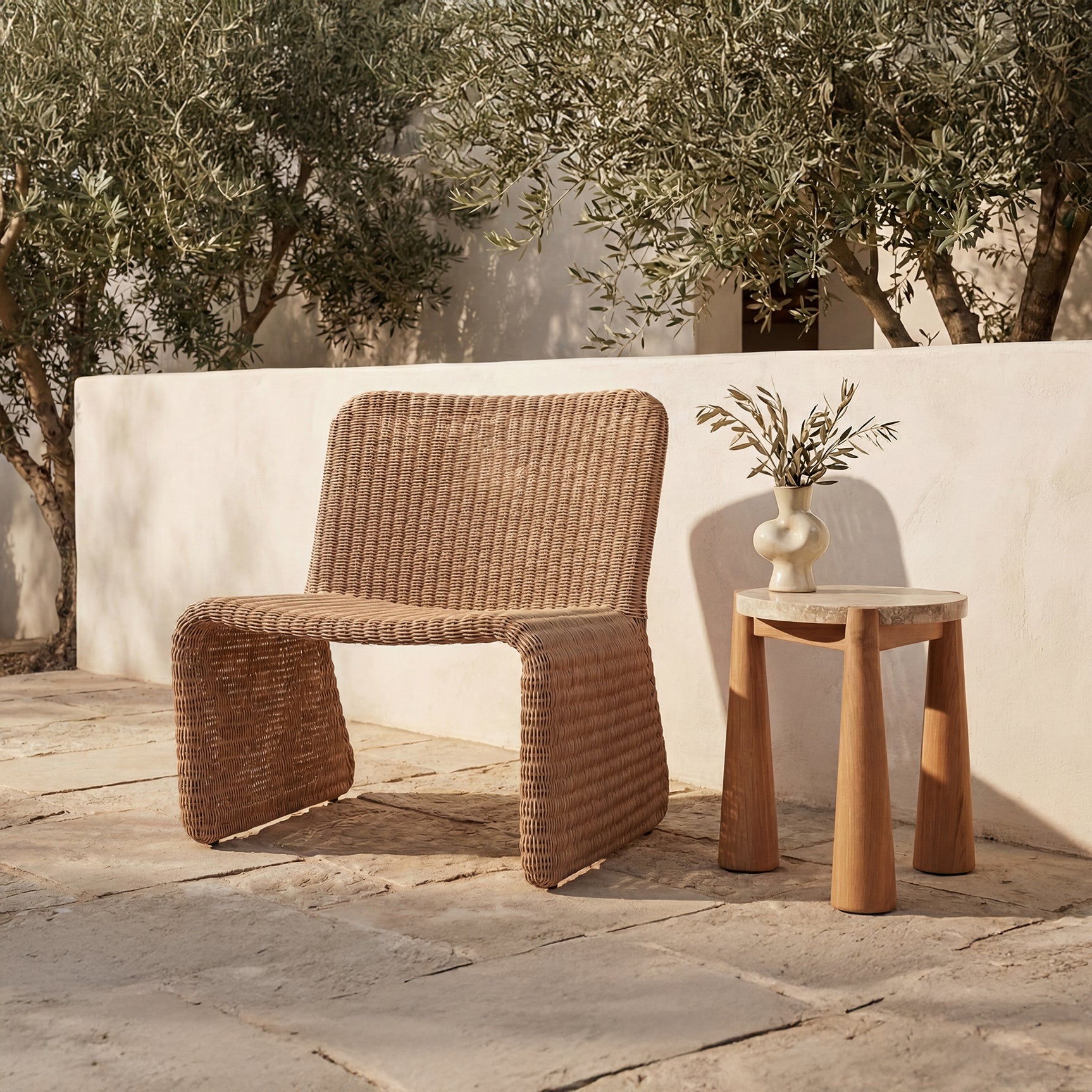 Ella Natural Outdoor Accent Chair